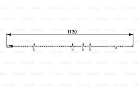 Датчик износа тормоз.колодок 1130mm MINI F'1,4-1,601-08 BOSCH 1987473016