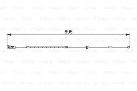 Датчик износа тормозных колодок 695mm OPEL Signum/Vectra C''F'1,6-3,2''01-08 BOSCH 1987474585