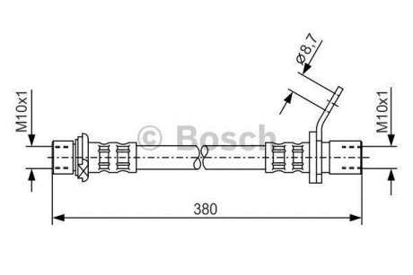 ШЛАНГ тормозной BOSCH 1 987 476 163