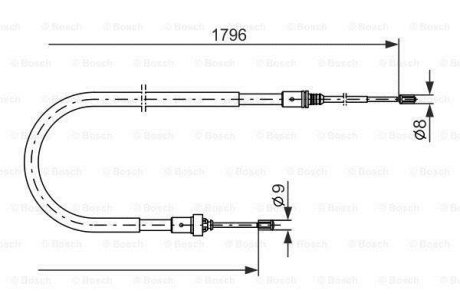 ТРОС тормозной BOSCH 1 987 477 235