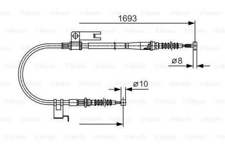 Трос ручного тормоза BOSCH 1 987 477 917