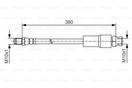 Тормозной шланг CHEVROLET/OPEL/SAAB Malibu/Insignia/9-5 'R'08>> BOSCH 1987481547