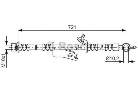 Шланг гальмівний BOSCH 1 987 481 636