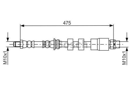 Шланг тормозной BOSCH 1 987 481 678