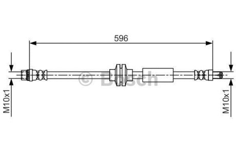 Тормозной шланг RENAULT Master 'R'10>> BOSCH 1987481708