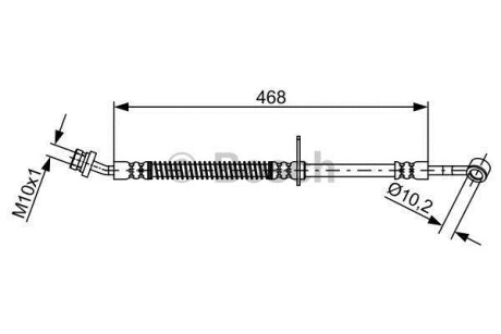 ШЛАНГ ГАЛЬМ. ПЕРЕДНІЙ ЛIВ BOSCH 1987481861