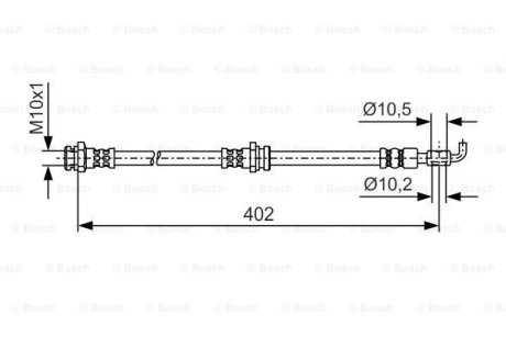 Шланг тормозной BOSCH 1 987 481 A46