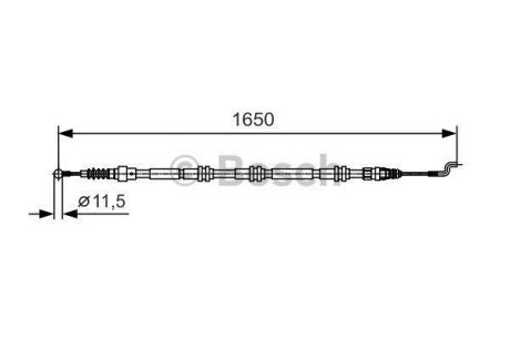 Трос ручного тормоза BOSCH 1 987 482 016