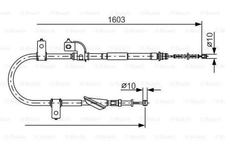 ТРОС тормозной правый BOSCH 1 987 482 080