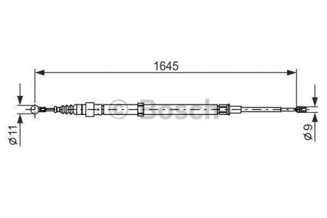 ТРОС тормозной BOSCH 1 987 482 191