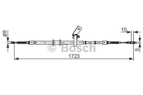 Трос тормозной AUDI 80 L'1.6-2.890-95 BOSCH 1987482268