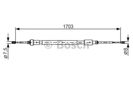 Трос ручного тормоза BOSCH 1 987 482 315