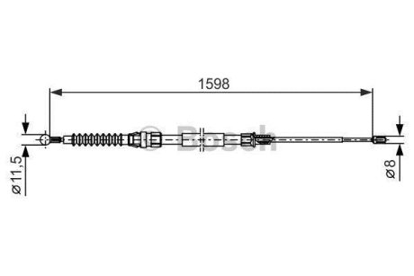 Трос ручного тормоза BOSCH 1 987 482 379