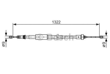 Трос ручного гальма BOSCH 1 987 482 385