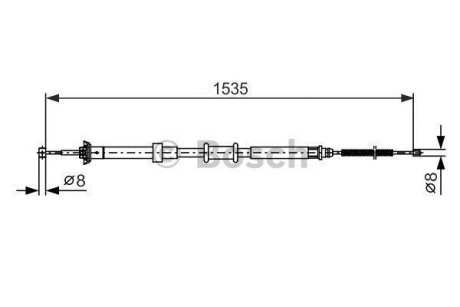 Трос ручного гальма BOSCH 1 987 482 394