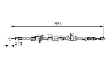 Трос ручного гальма BOSCH 1 987 482 400