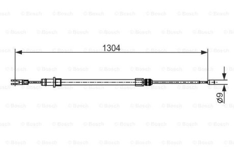 Трос ручного гальма BOSCH 1987482431