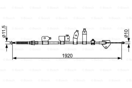 Трос тормоза BOSCH 1987482438