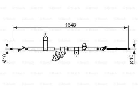 Трос ручного гальма BOSCH 1987482442