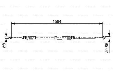 Трос ручного тормоза BOSCH 1 987 482 491