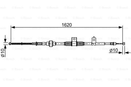 ТРОС тормозной правый BOSCH 1 987 482 521