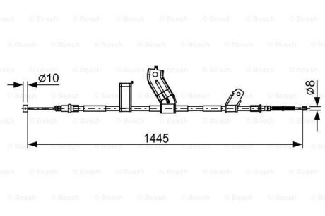 Трос ручного гальма BOSCH 1987482523