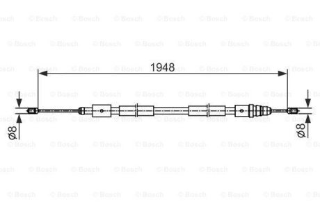 Трос ручного тормоза BOSCH 1 987 482 541