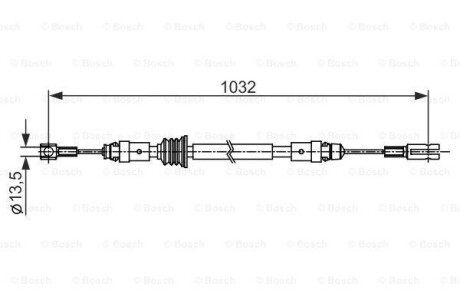 ТРОС ГАЛЬМIВНИЙ BOSCH 1987482548