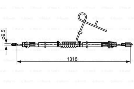 Трос тормоза BOSCH 1987482559