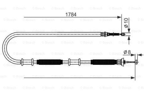 ТРОС тормозной BOSCH 1 987 482 587