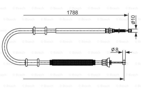 ТРОС тормозной BOSCH 1 987 482 590