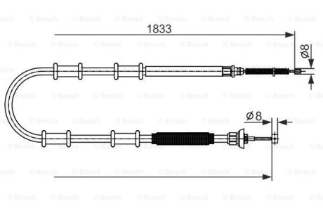 ТРОС тормозной BOSCH 1 987 482 593