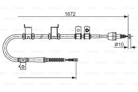 Трос ручного тормоза BOSCH 1 987 482 713