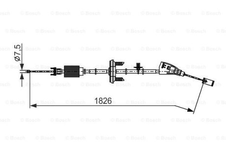 Трос тормоза BOSCH 1987482795