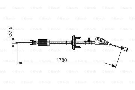 Трос ручного гальма BOSCH 1987482796