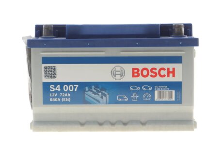 Акумулятор 12В/72Аг/680А/16,7кг BOSCH DSC0092S40070