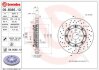 Гальмівний диск складається з двох частин BREMBO 09B08513 (фото 1)