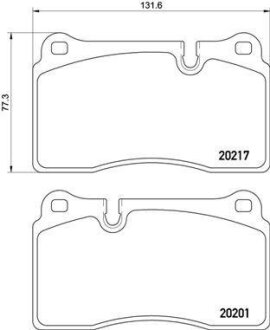 Комплект гальмівних колодок BREMBO P02002