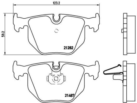 Комплект тормозных колодок BREMBO P06020