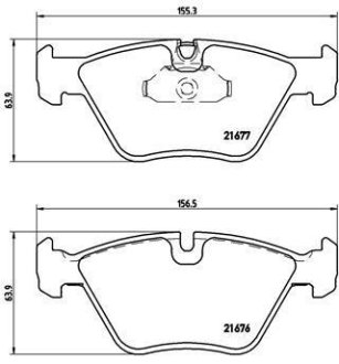 Комплект тормозных колодок BREMBO P06022