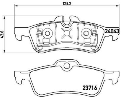 Тормозные колодки дисковые BREMBO P06 032