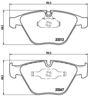 Комплект гальмівних колодок BREMBO P06046