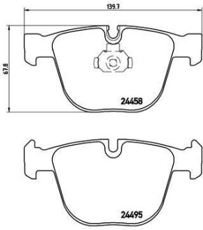 Комплект тормозных колодок BREMBO P06050