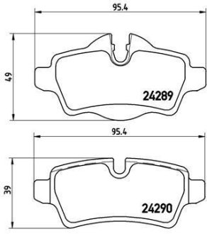 Комплект тормозных колодок BREMBO P06052