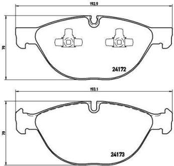 Комплект тормозных колодок из 4 шт. дисков BREMBO P06058