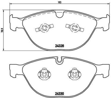 Комплект гальмівних колодок BREMBO P06066