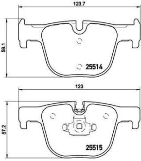 Комплект тормозных колодок из 4 шт. дисков BREMBO P06072