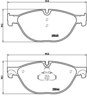 Комплект тормозных колодок BREMBO P06076