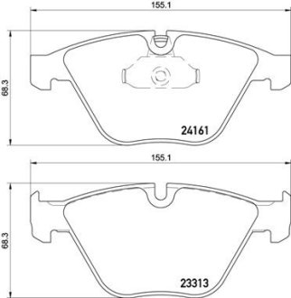 Комплект гальмівних колодок BREMBO P06081