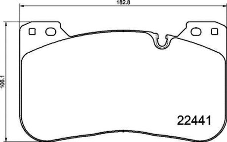 Комплект гальмівних колодок BREMBO P06100